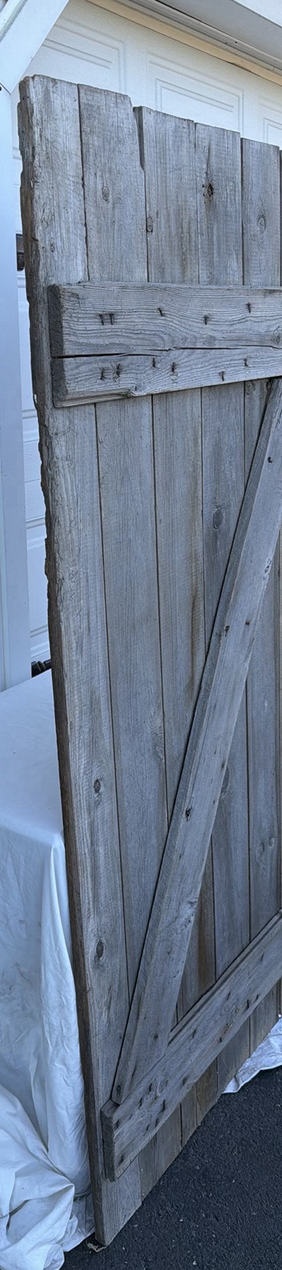 Antique Wooden Z Frame Barn-Style Door Panel - image 5 of 14