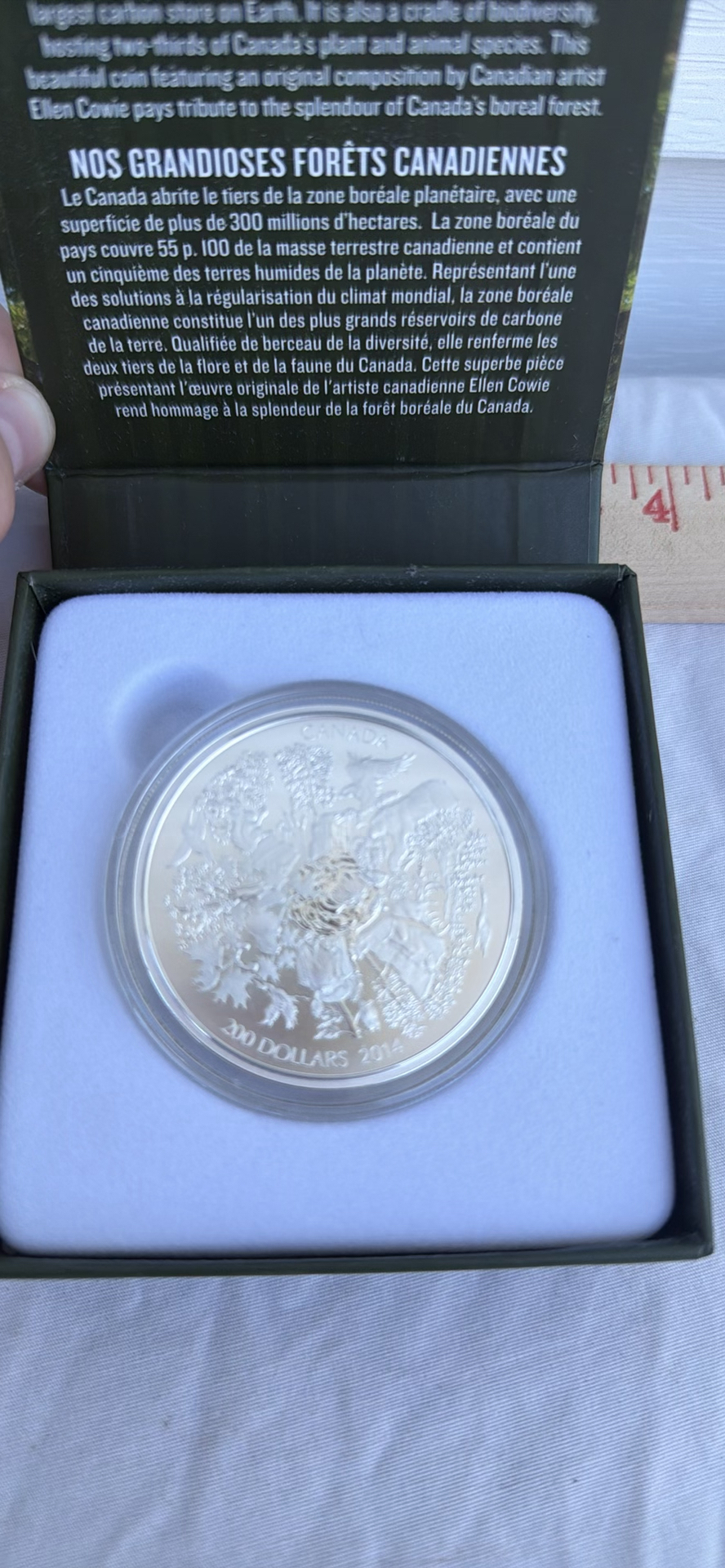 Royal Canadian Mint $200 Silver Coin in Presentation Box 2014 - image 12 of 15