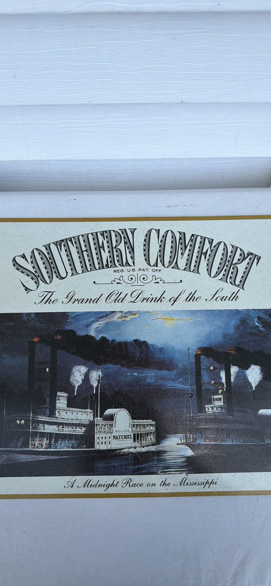 Southern Comfort A Midnight Race on the Mississippi Metal Sign - image 1 of 7