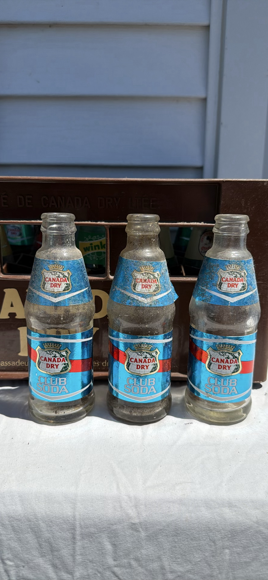 Vintage Canada Dry Beverage Crate with OLD Glass Soda Bottles - image 13 of 22