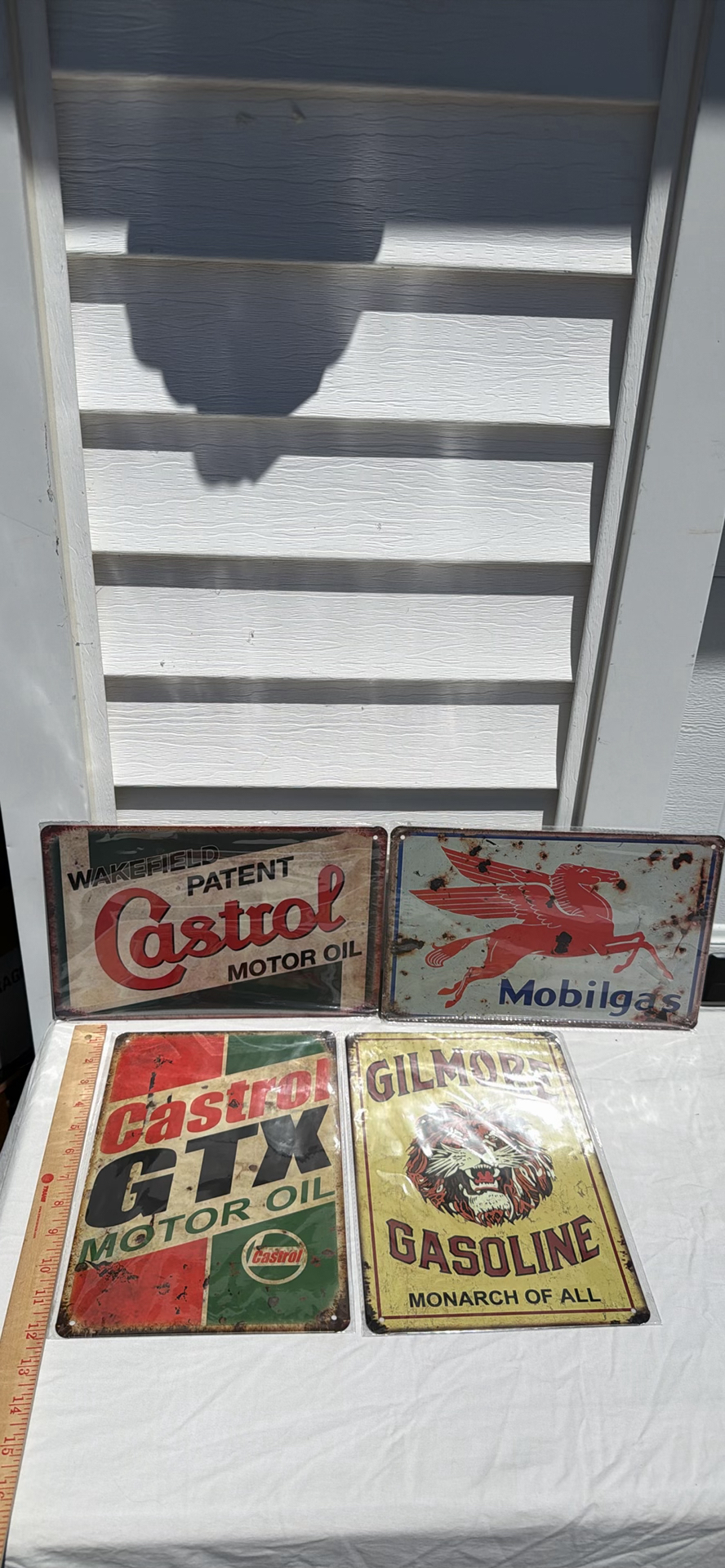 Lot Of (4) Retro Style - Metal Gasoline and Motor Oil Advertising Signs Set - image 2 of 3