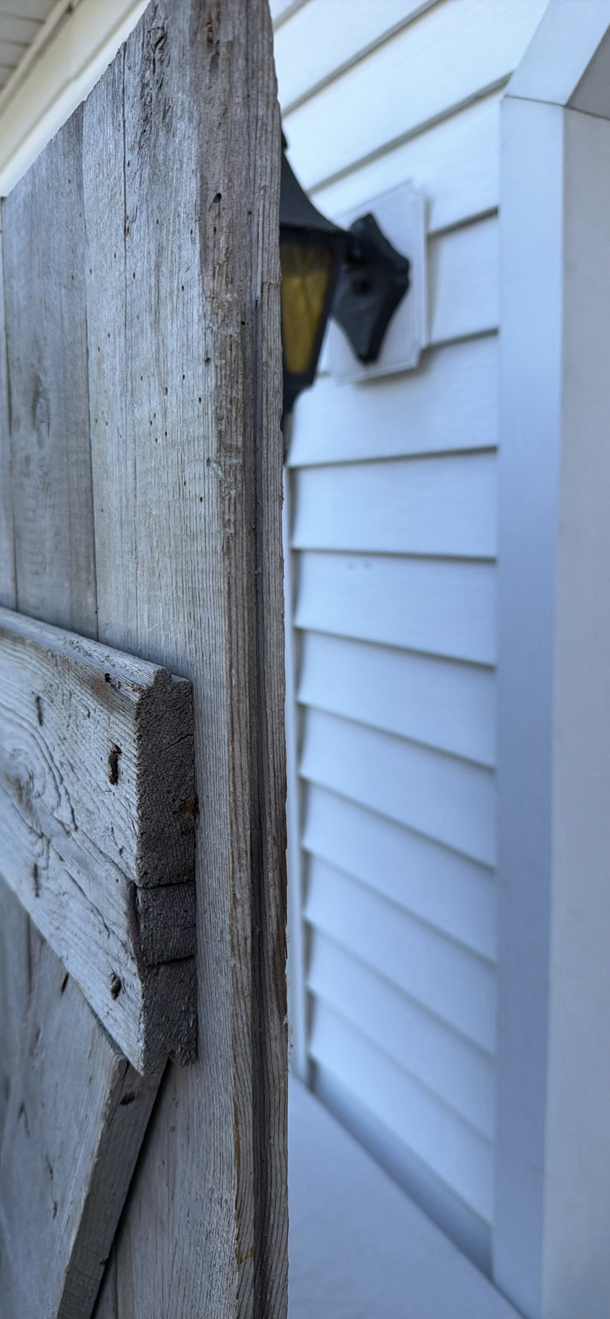 Antique Wooden Z Frame Barn-Style Door Panel - image 8 of 14