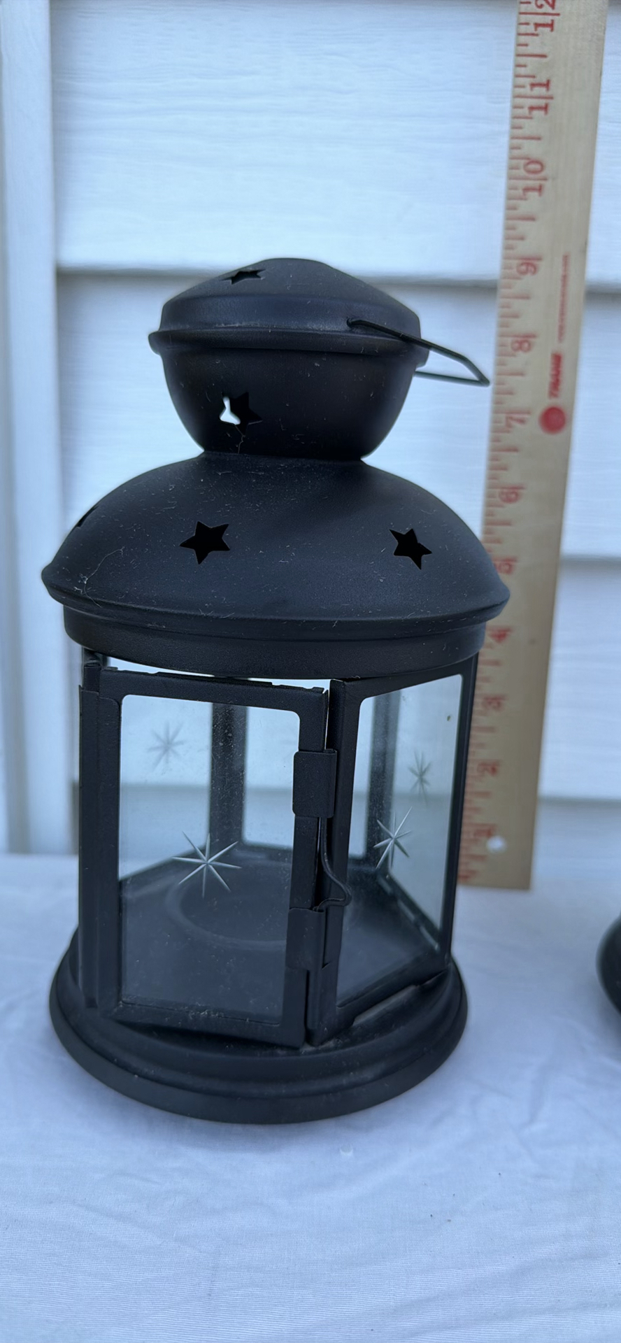 IKEA Pair of Black Metal Lanterns - image 2 of 7