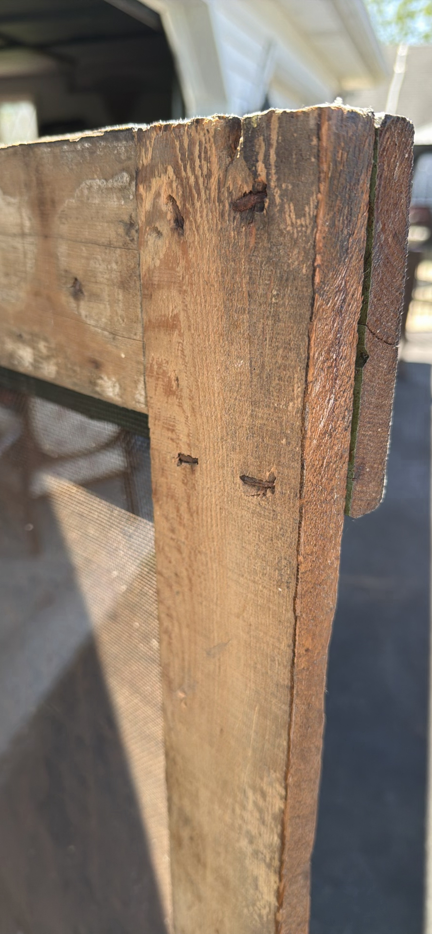 Antique Wooden Screen Door PIE SAFE with Wire Mesh - image 19 of 23