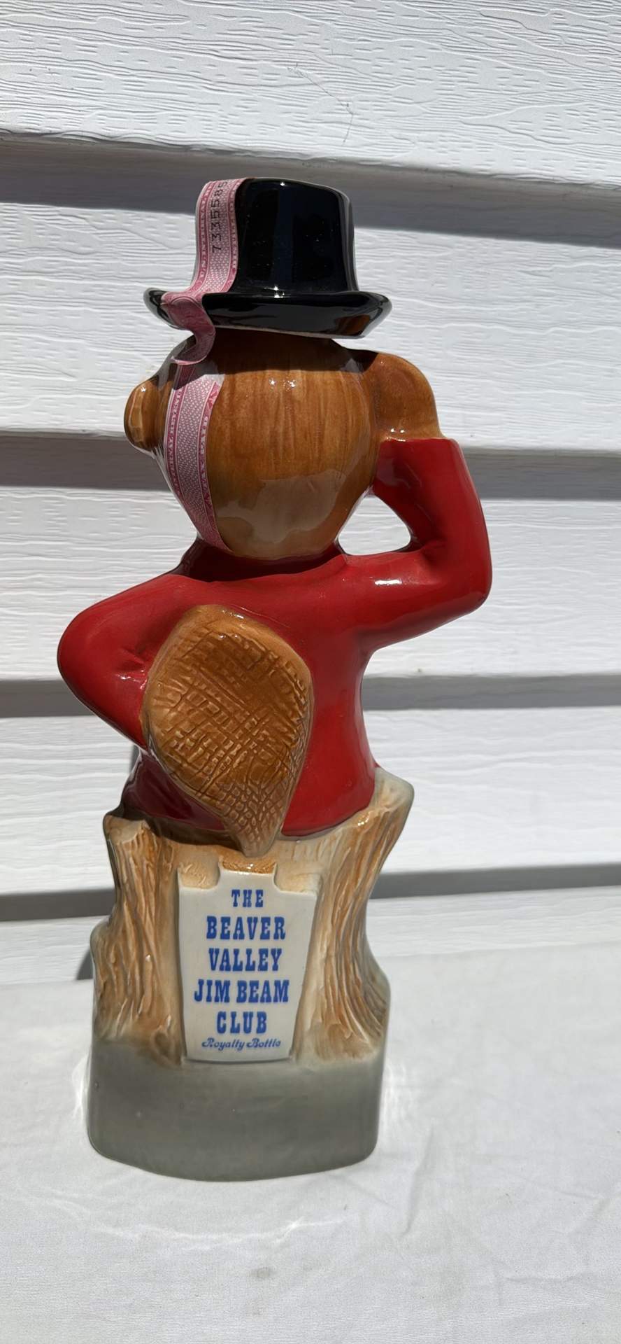 Vintage 1977 Jim Beam Beaver Valley Beaver Figurine Bourbon Decanter - image 5 of 7