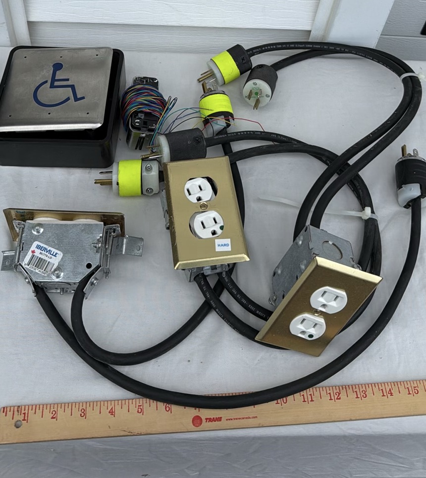 Electrical Cords, Duplex Outlets, Junction Boxes, and Push Button Plate - image 1 of 5
