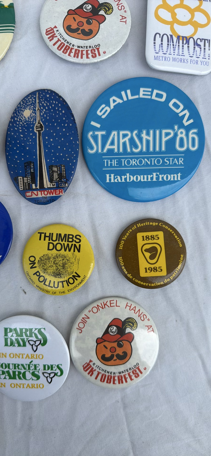 Collection of Vintage Pinback Buttons and Keychain - image 3 of 5