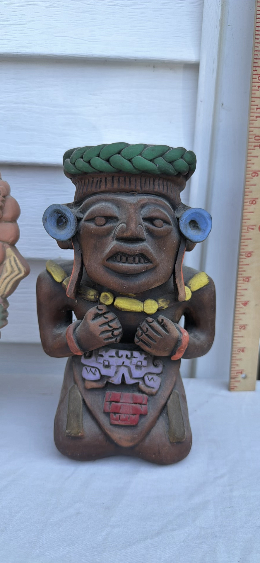 Two Decorative Mexican Ceramic Figurine Sculptures - image 2 of 9