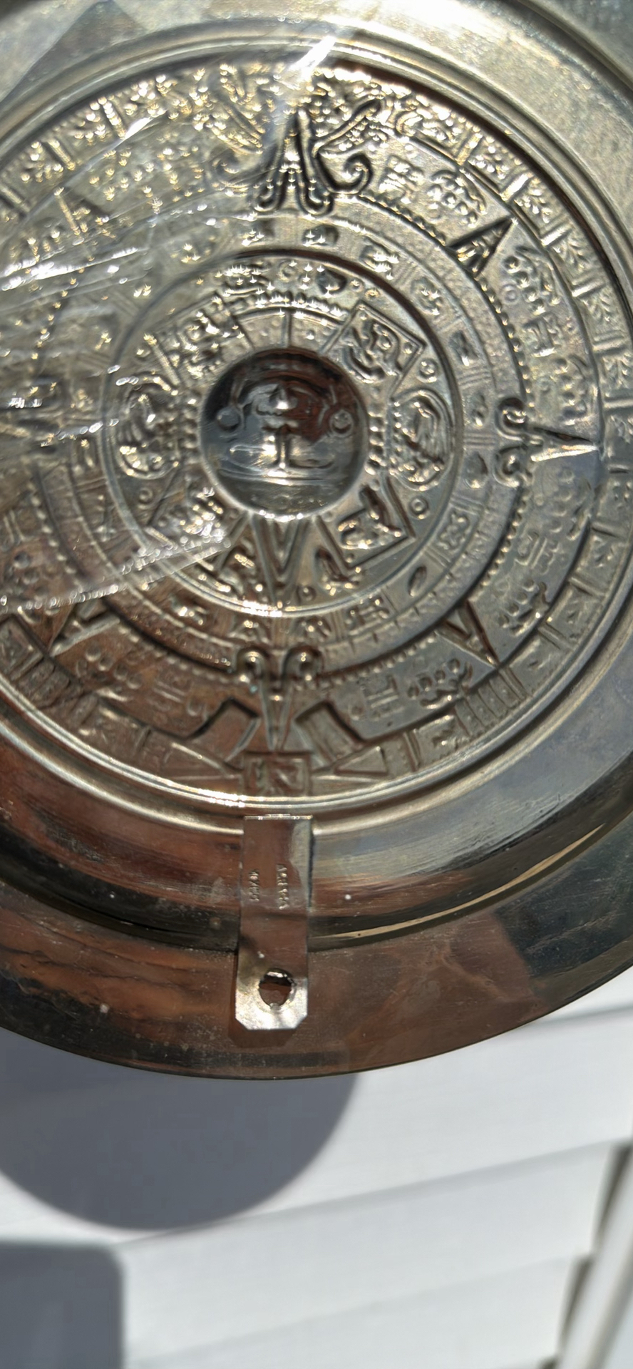 Decorative Aztec Calendar Plate with Abalone Shell Inlay - image 4 of 8