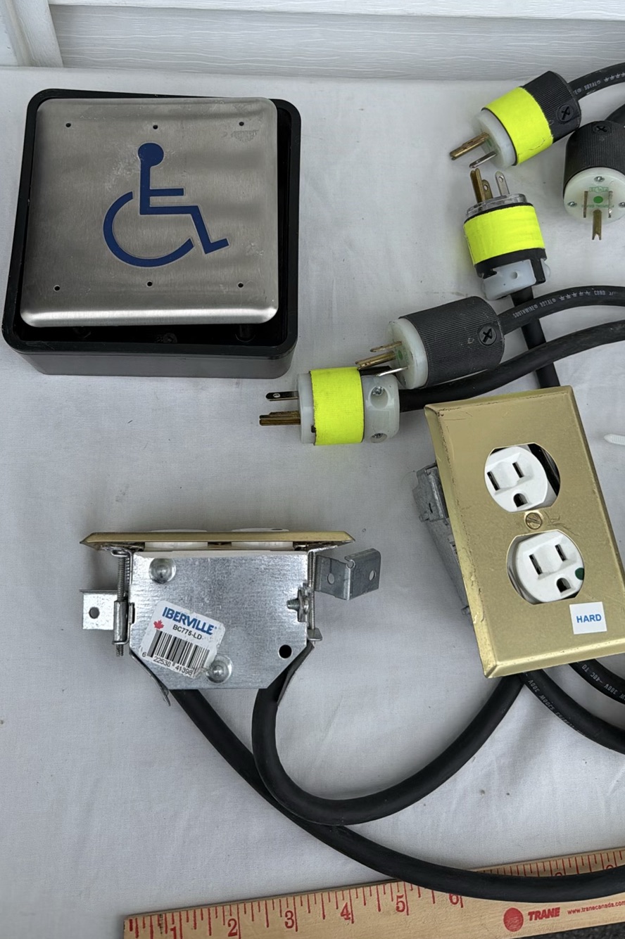 Electrical Cords, Duplex Outlets, Junction Boxes, and Push Button Plate - image 3 of 5