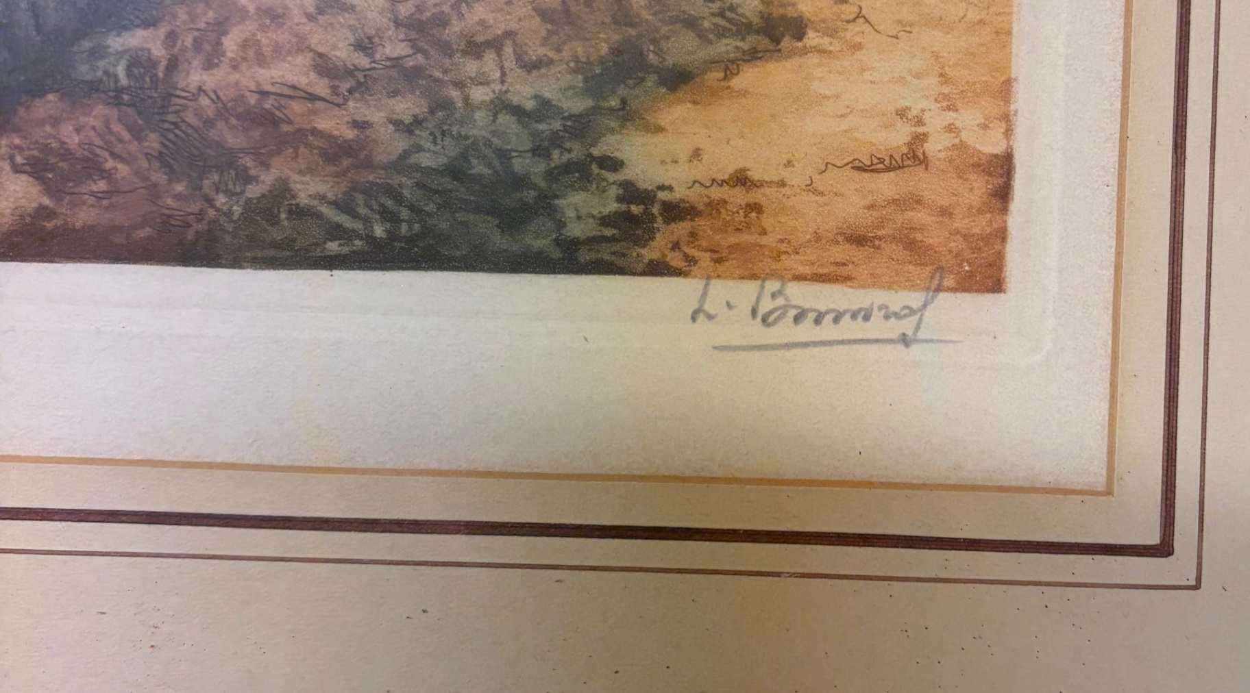2 Original Etchings by listed artist  L. Bouvray 1930’s - image 3 of 5