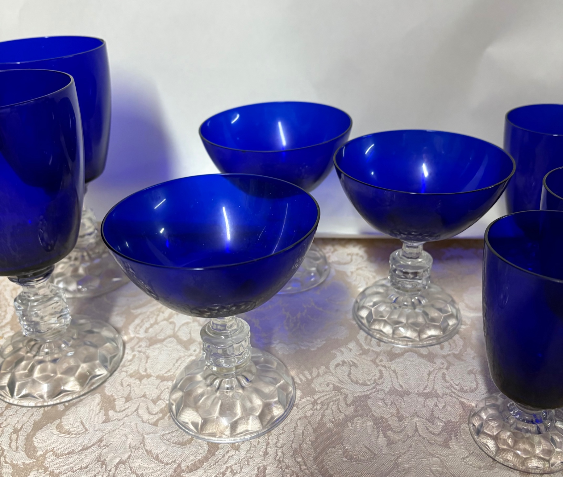 Gorgeous Vintage Cobalt Blue Stemware - image 2 of 2