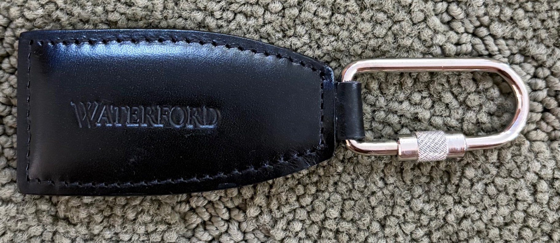 Waterford Black Leather Keychain - image 1 of 2