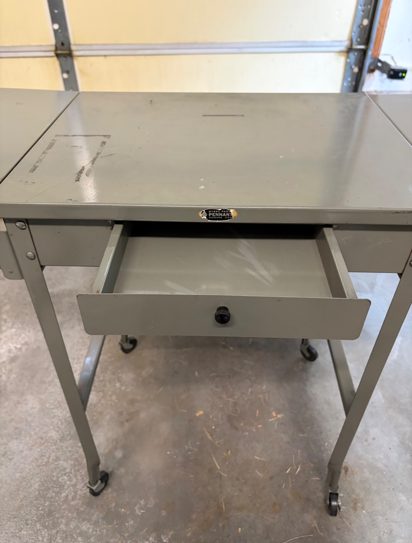 Vintage Mid Century Gray Typewriter Table - image 2 of 2