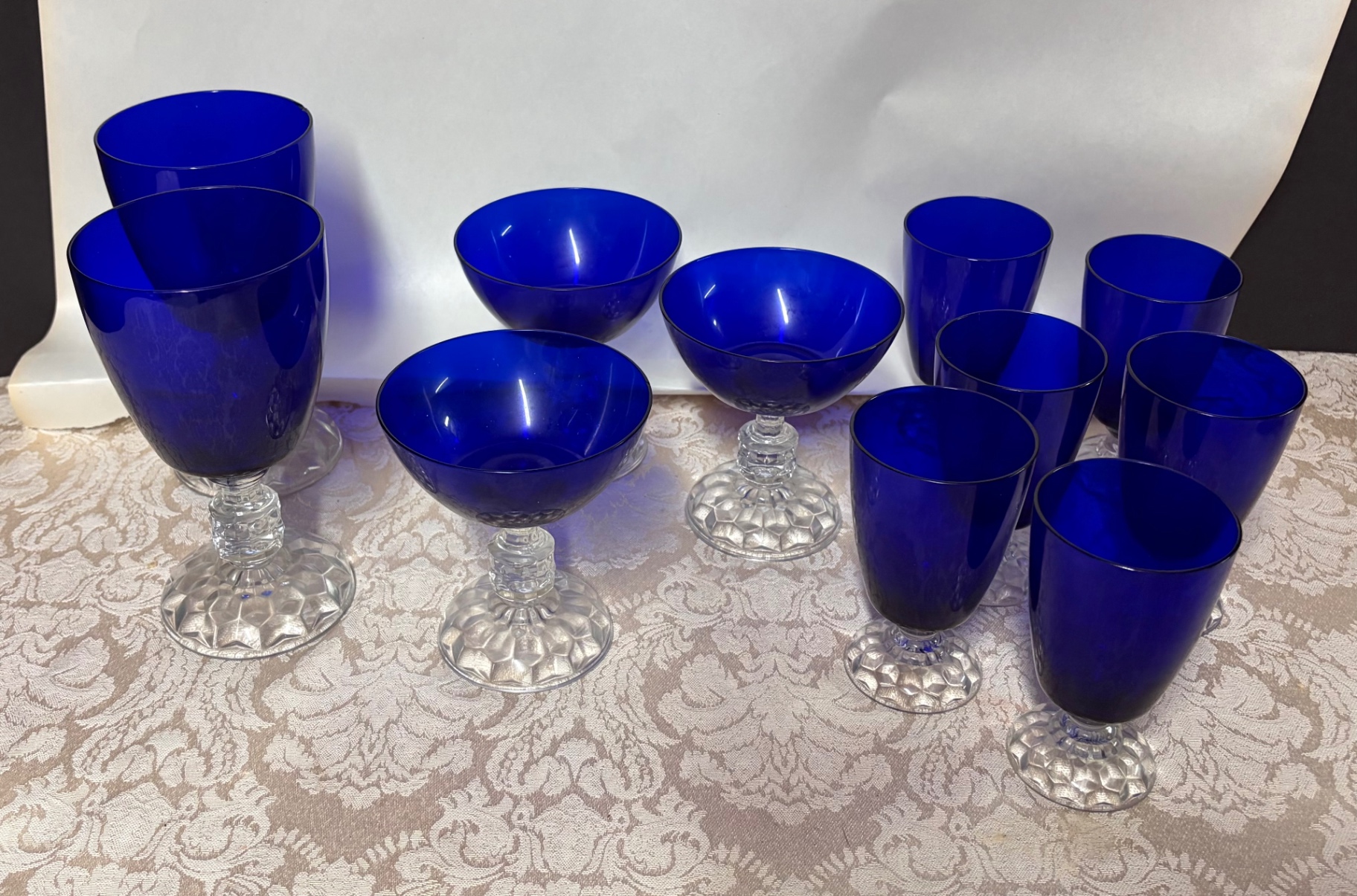 Gorgeous Vintage Cobalt Blue Stemware - image 1 of 2