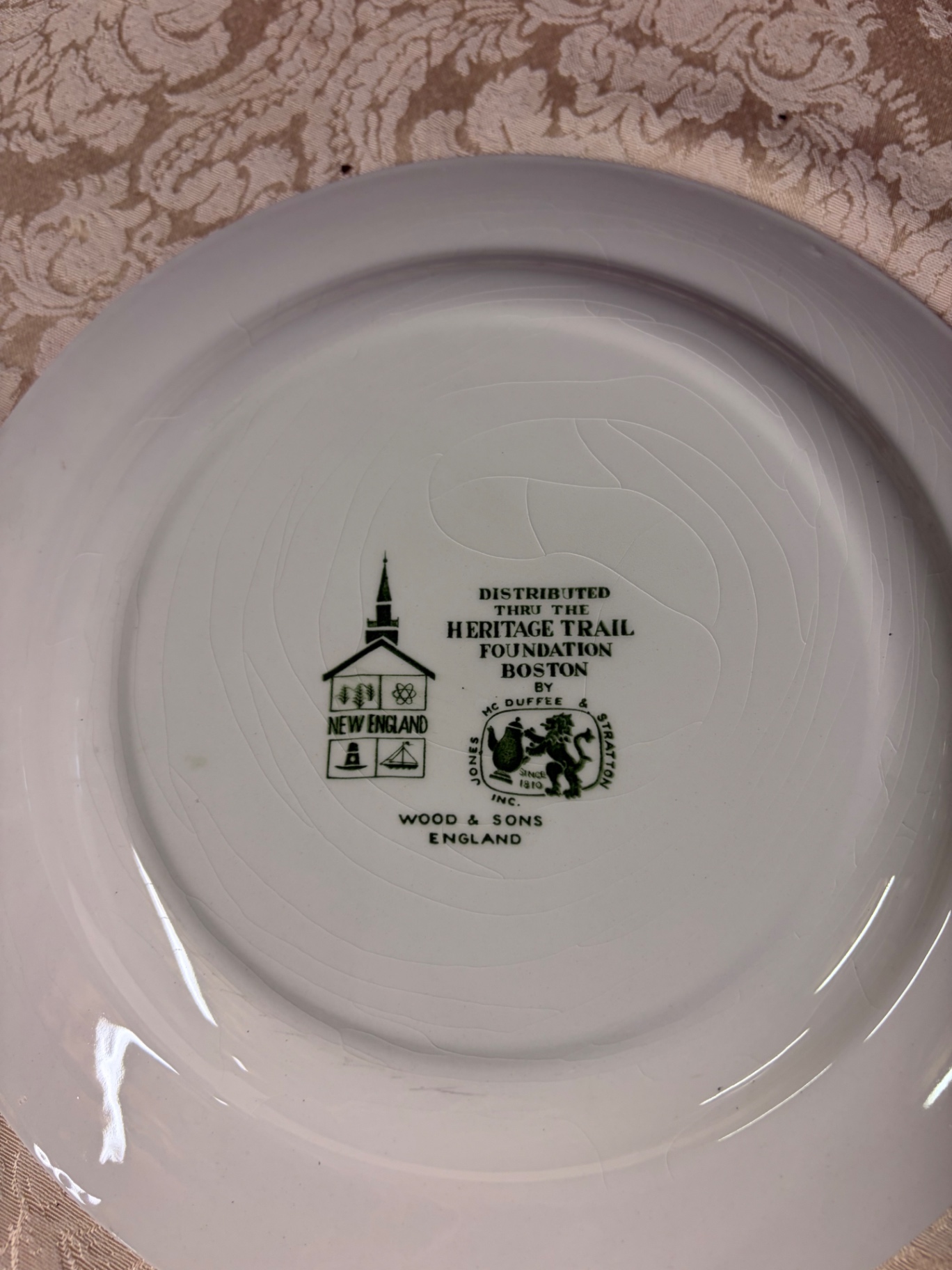 6 Vintage New England Plates by Wood & Sons England  - image 2 of 9