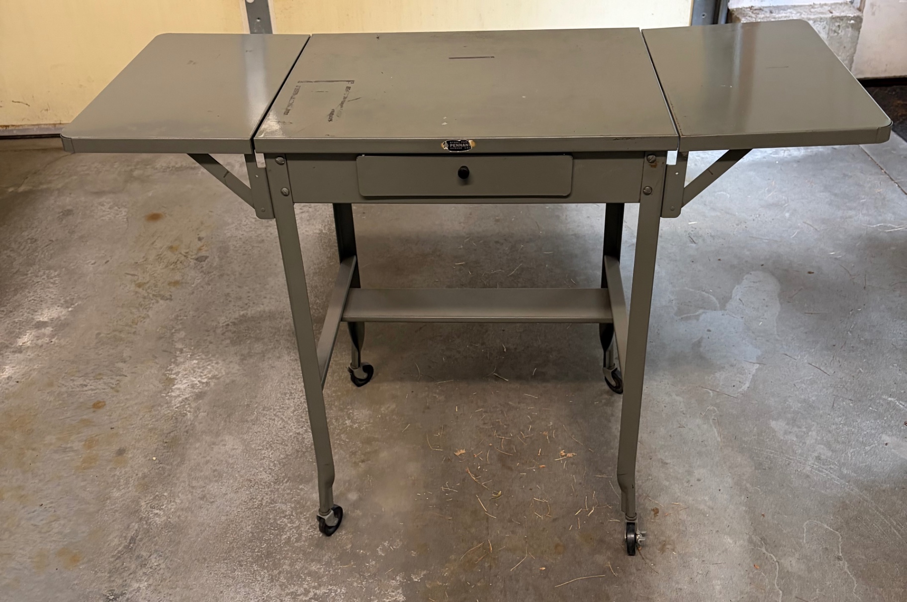 Vintage Mid Century Gray Typewriter Table - image 1 of 2