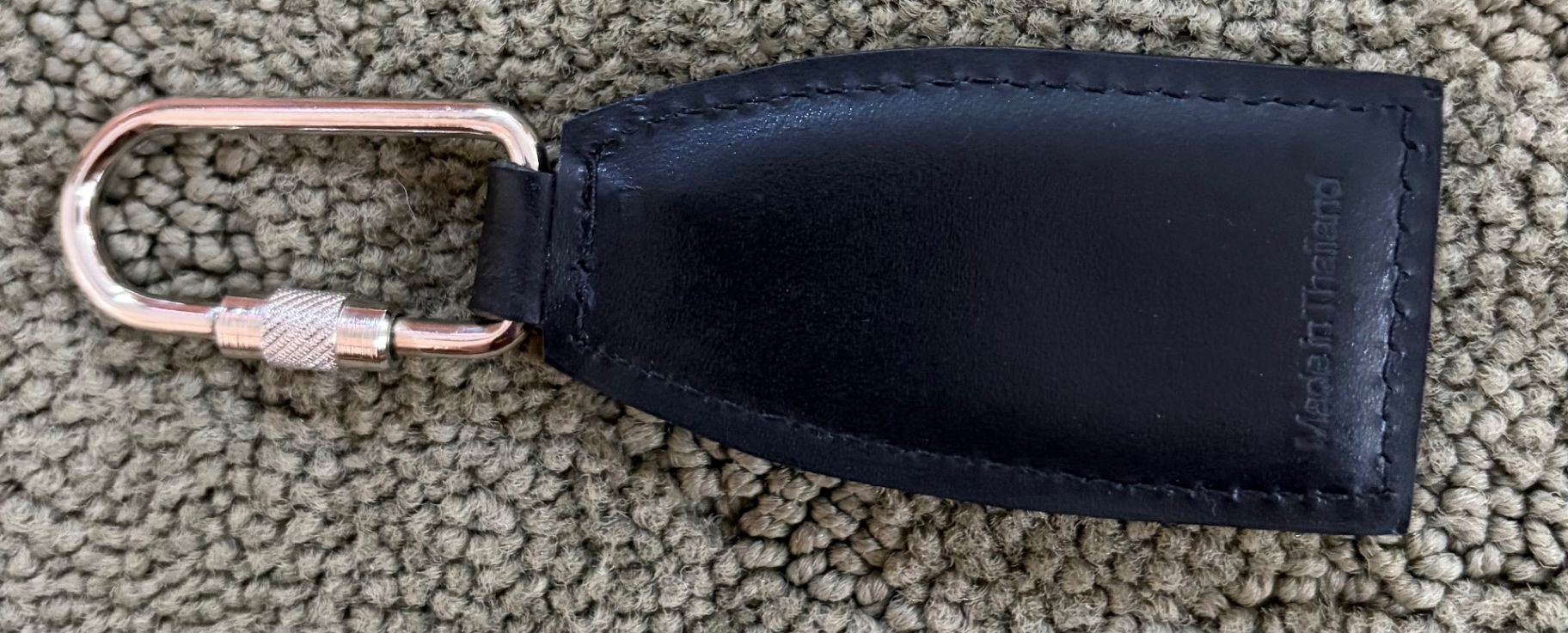 Waterford Black Leather Keychain - image 2 of 2