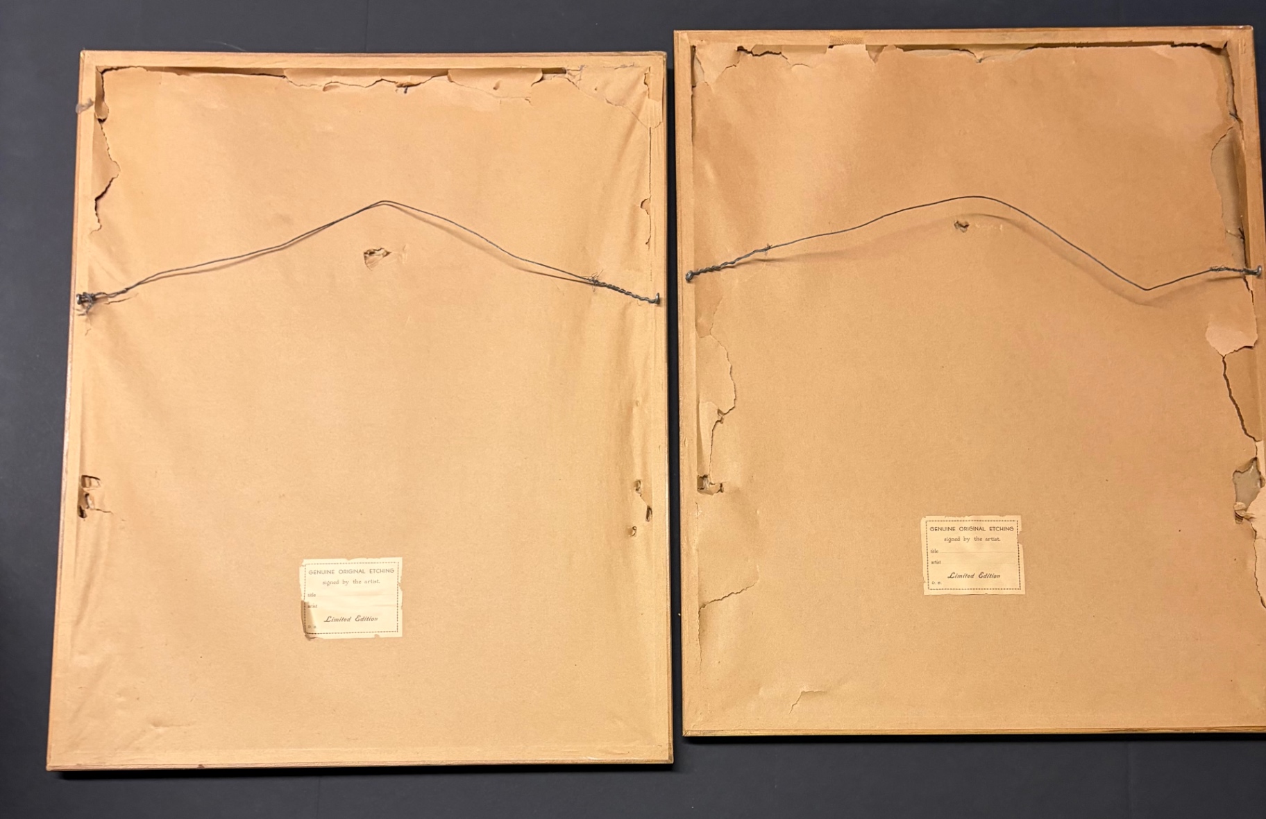 2 Original Etchings by listed artist  L. Bouvray 1930’s - image 4 of 5