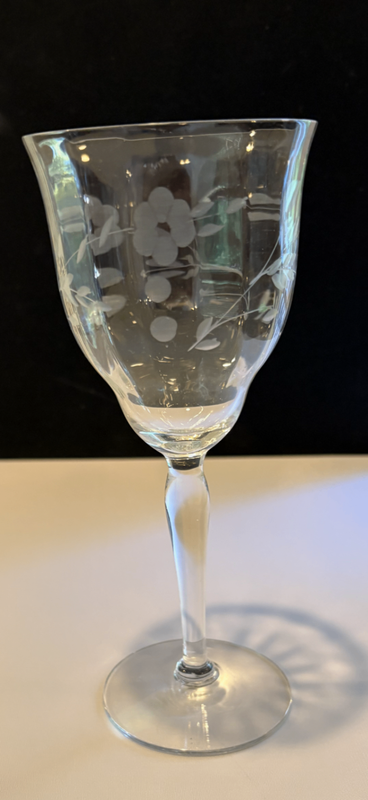 Vintage Holiday Crystal , Libbey Rock Sharpe 10 Water Glasses  - image 2 of 4
