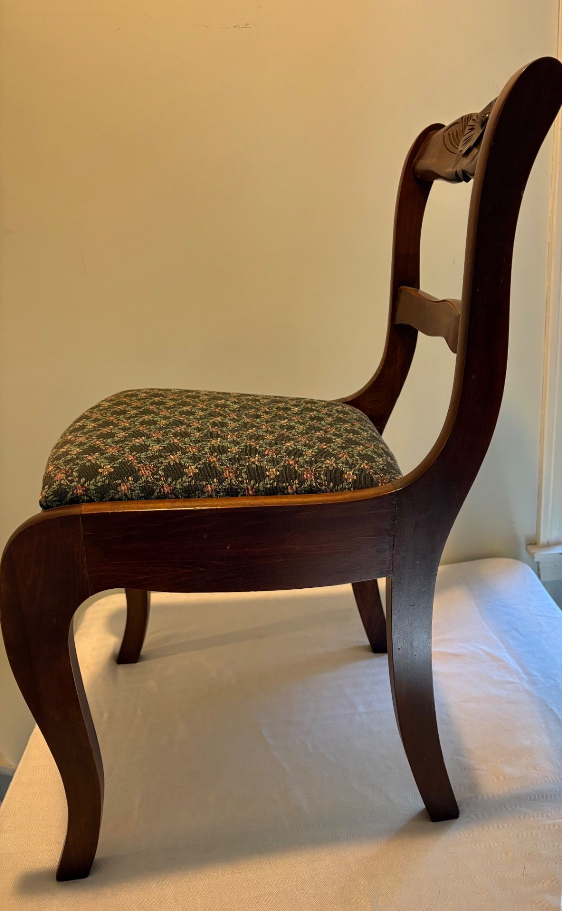 Vintage Mahogany Rose Back Regency Duncan Phyfe Chairs  - image 3 of 6