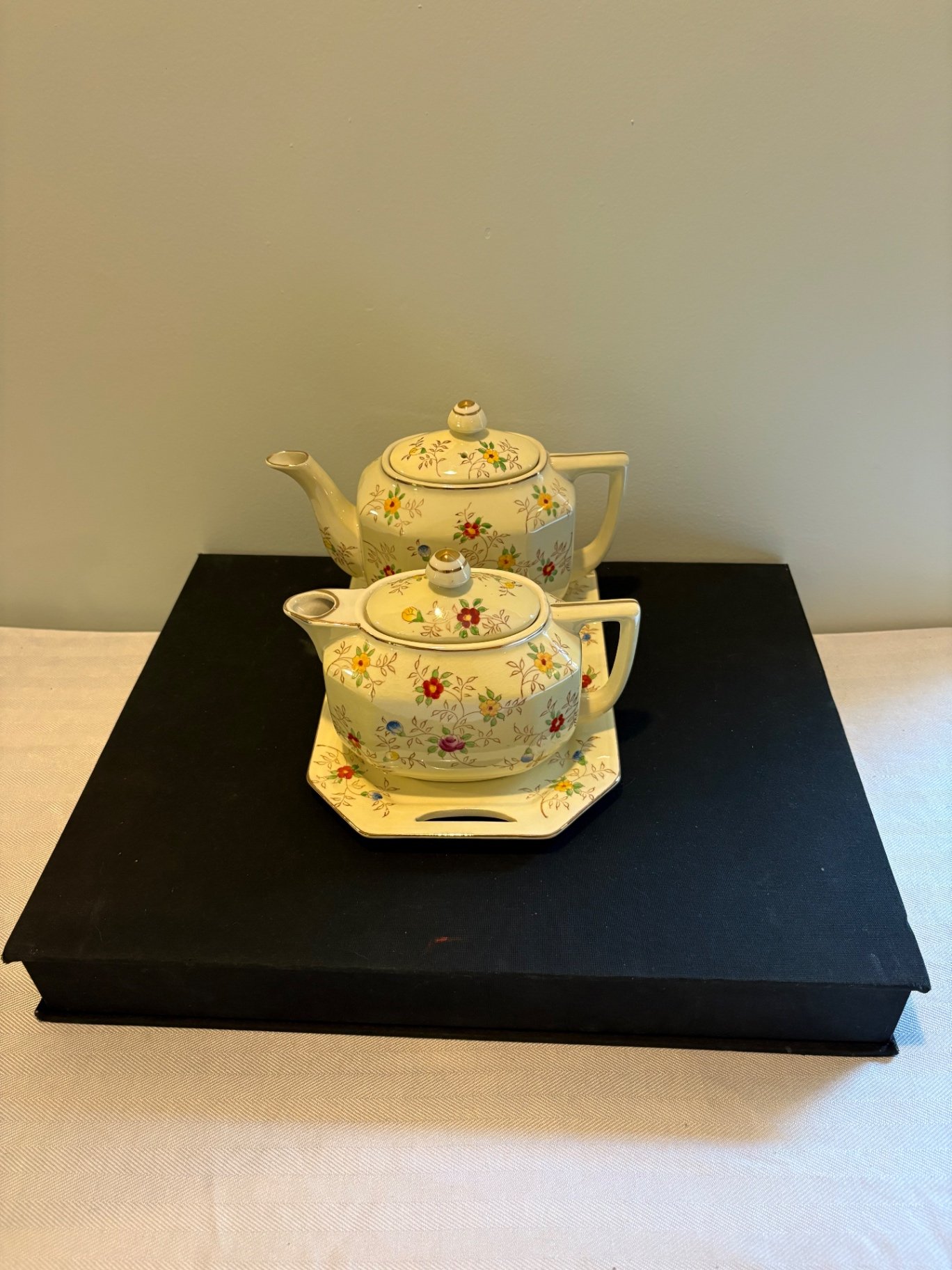 Takita (TT) Japanese Twin Teapot w/ Matching Tray - image 1 of 5