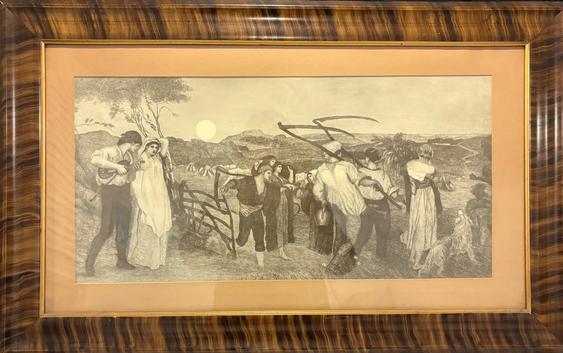 Grayscale Framed Print of "The Harvest Moon" - image 1 of 4
