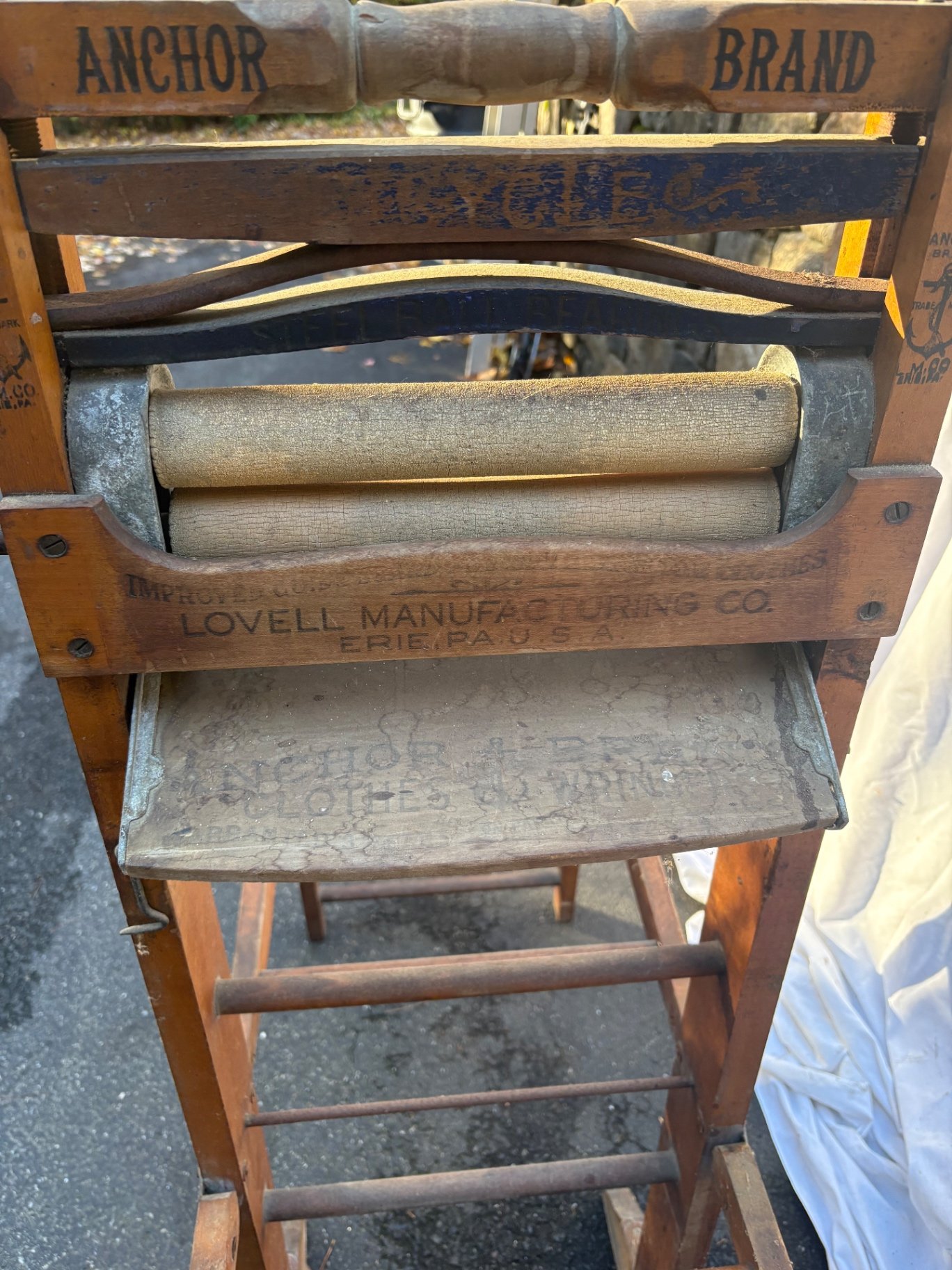 Antique Anchor Brand Folding Bench Wringer - image 4 of 4