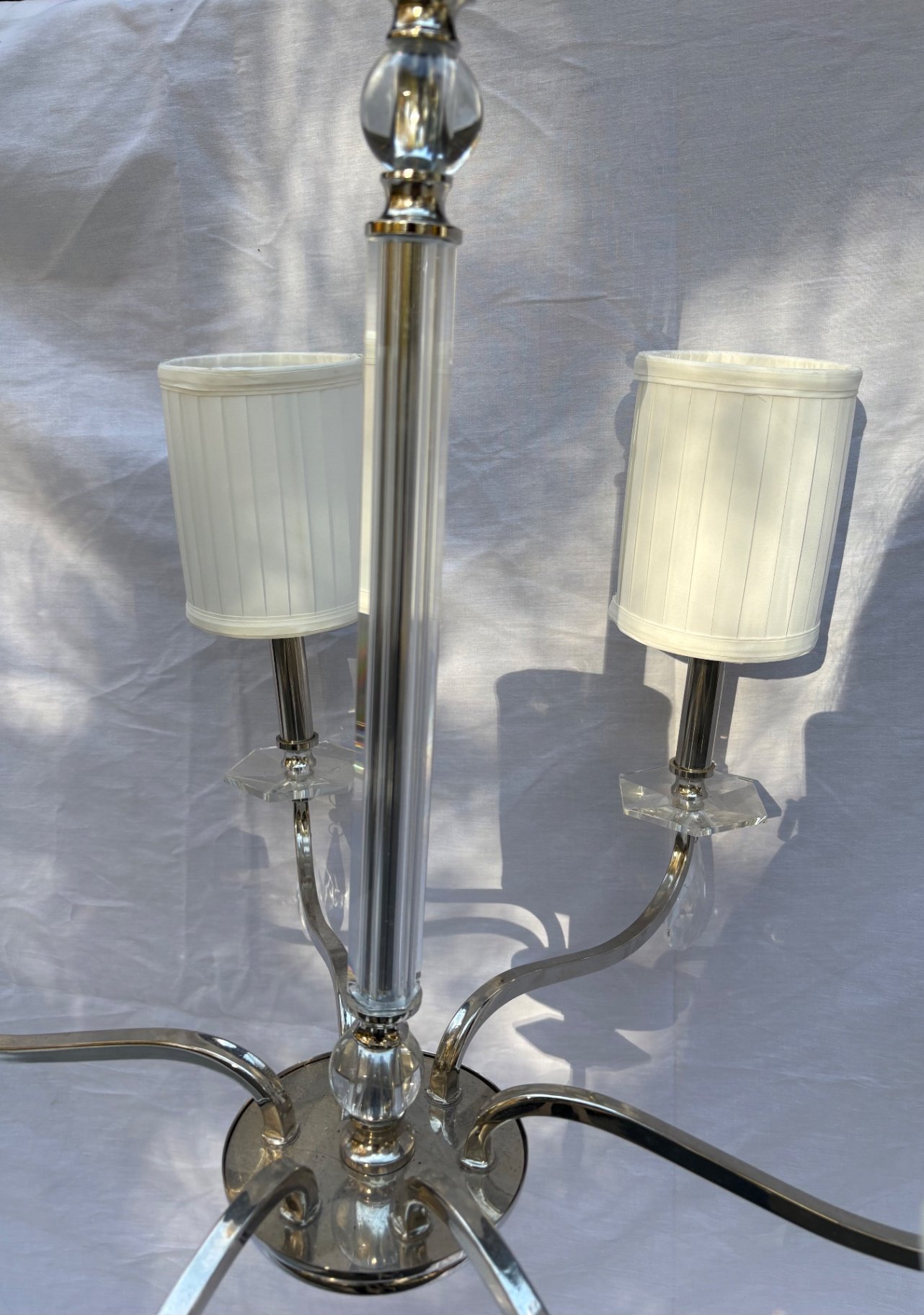 6 Light Polished Nickel Chandelier with Crystal Accents - image 2 of 4