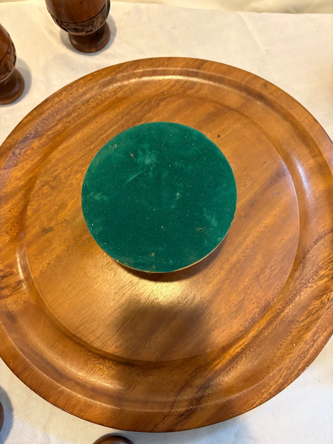 Tiki Style Monkey Pod Wooden Carved Punch Bowl Set  - image 6 of 6