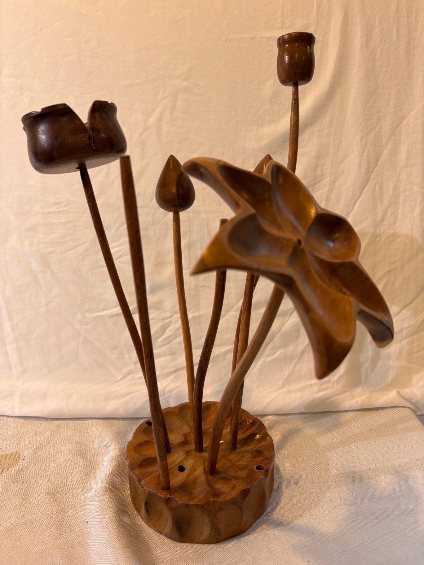 Monkey Pod Carved Wooden Pieces from the Phillipines - image 9 of 15