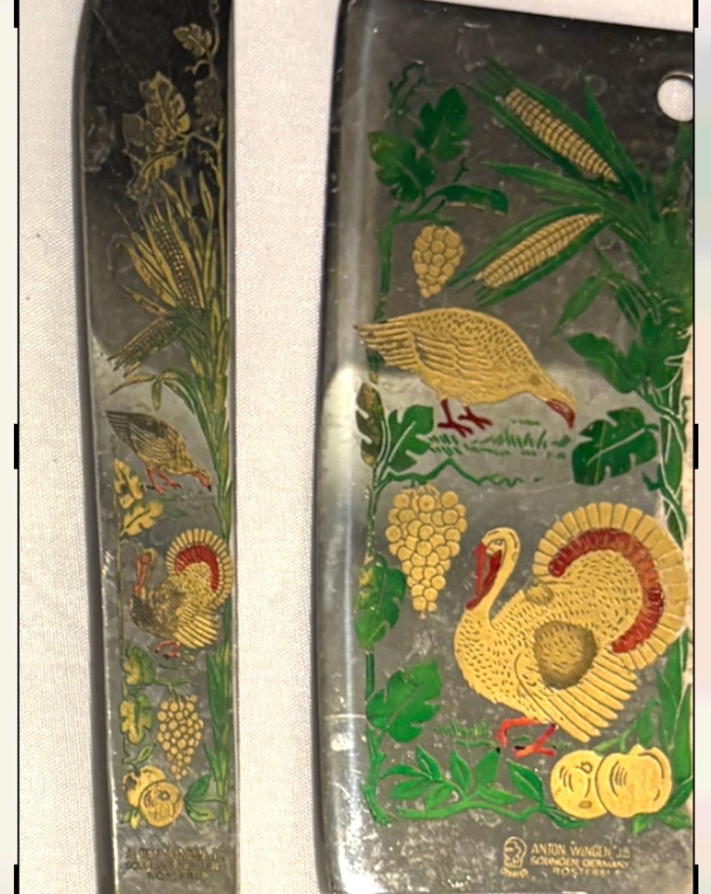 Vintage Solingen Carving Set with Stag Antler Handles - image 4 of 5