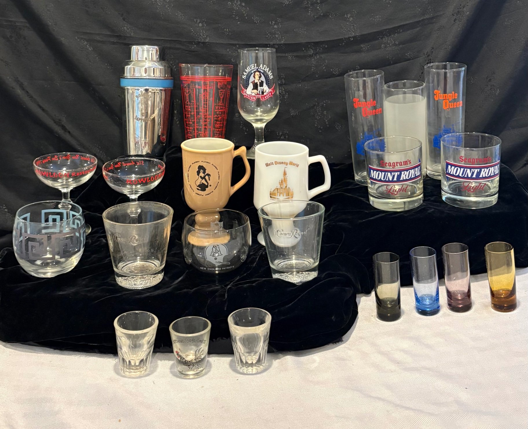 Vintage Cocktail Shaker and Logo Bar Glasses  - image 1 of 18