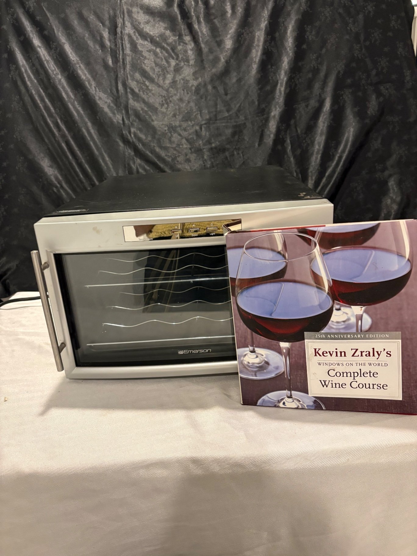 Emerson 8 Bottle Wine Fridge + Complete Wine Guide Book - image 1 of 4