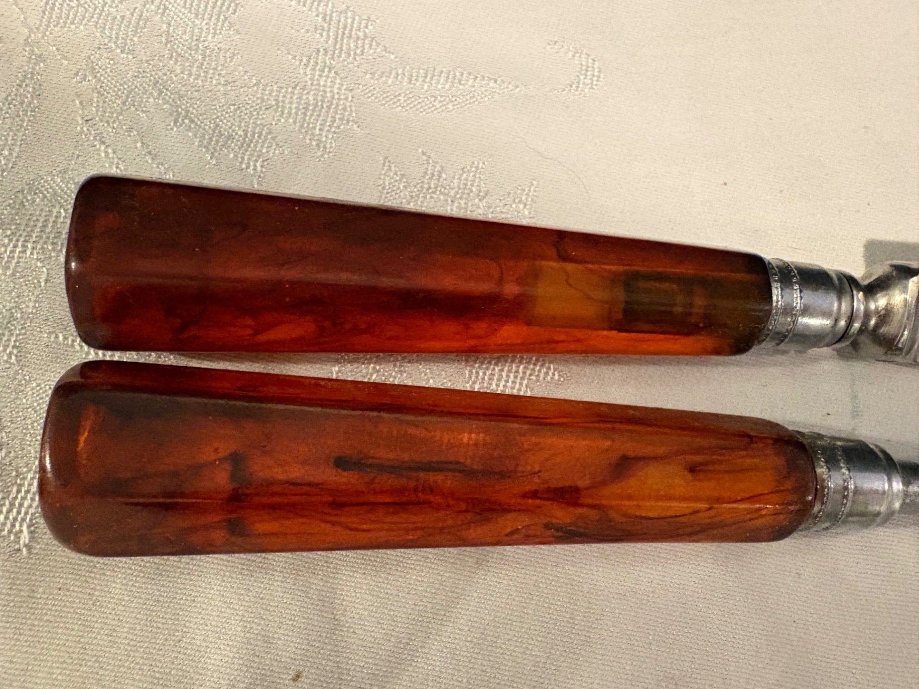 Vintage Carving Set with Bakelite Handles, Fork with Carved Stag Antler - image 3 of 3