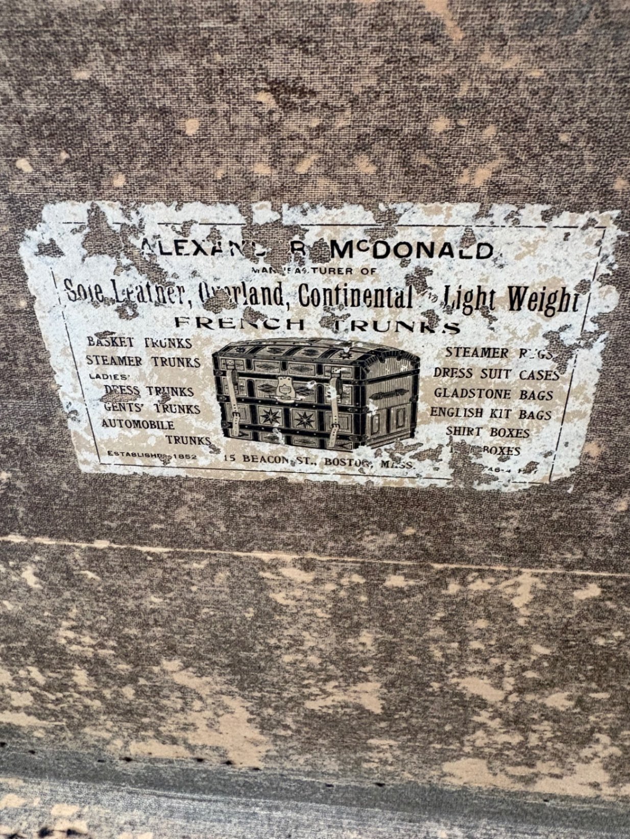 Antique Alexander MacDonald Steamer Trunk  - image 3 of 10