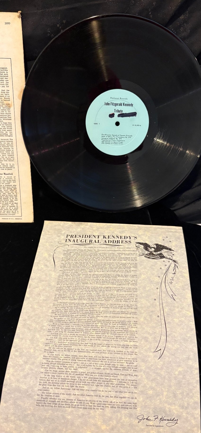 JFK Memories, Ephemera + 2 Record Albums - image 4 of 10