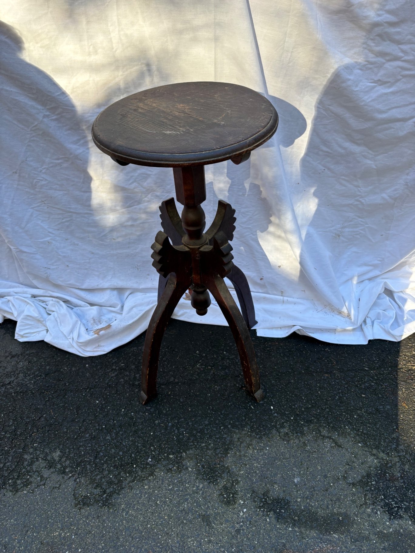 Antique Walnut Occasional Table or Plant Stand  - image 1 of 2