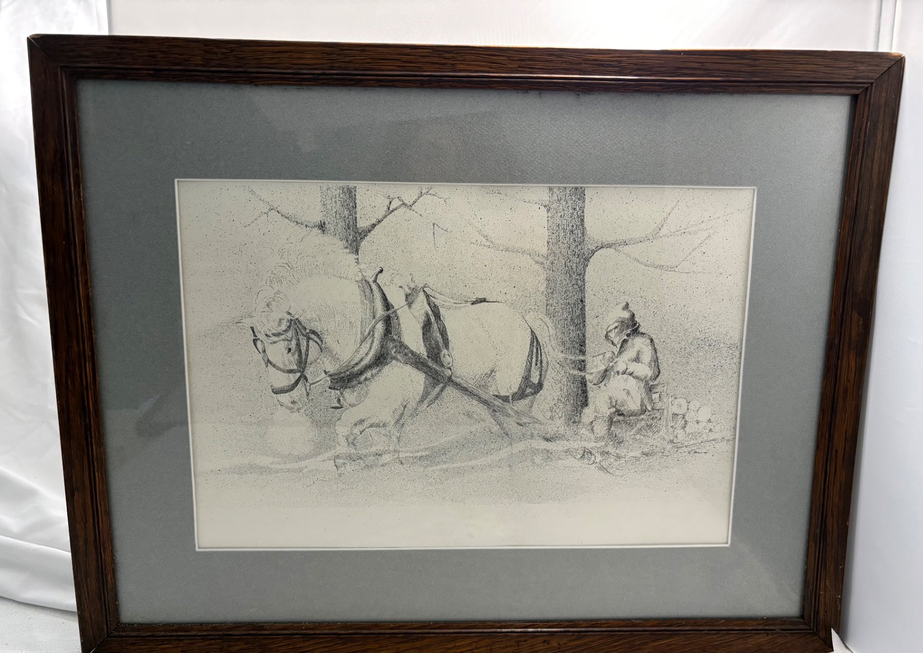 R.Hatch Pencil and Charcoal Drawing, 1979 - image 1 of 3