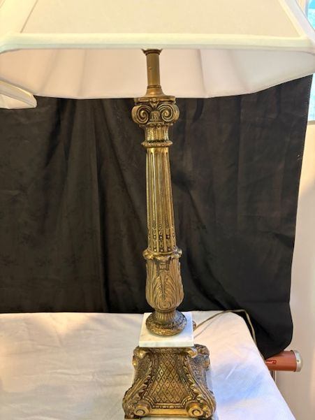 Vintage Brass and Marble Lamps - image 3 of 4