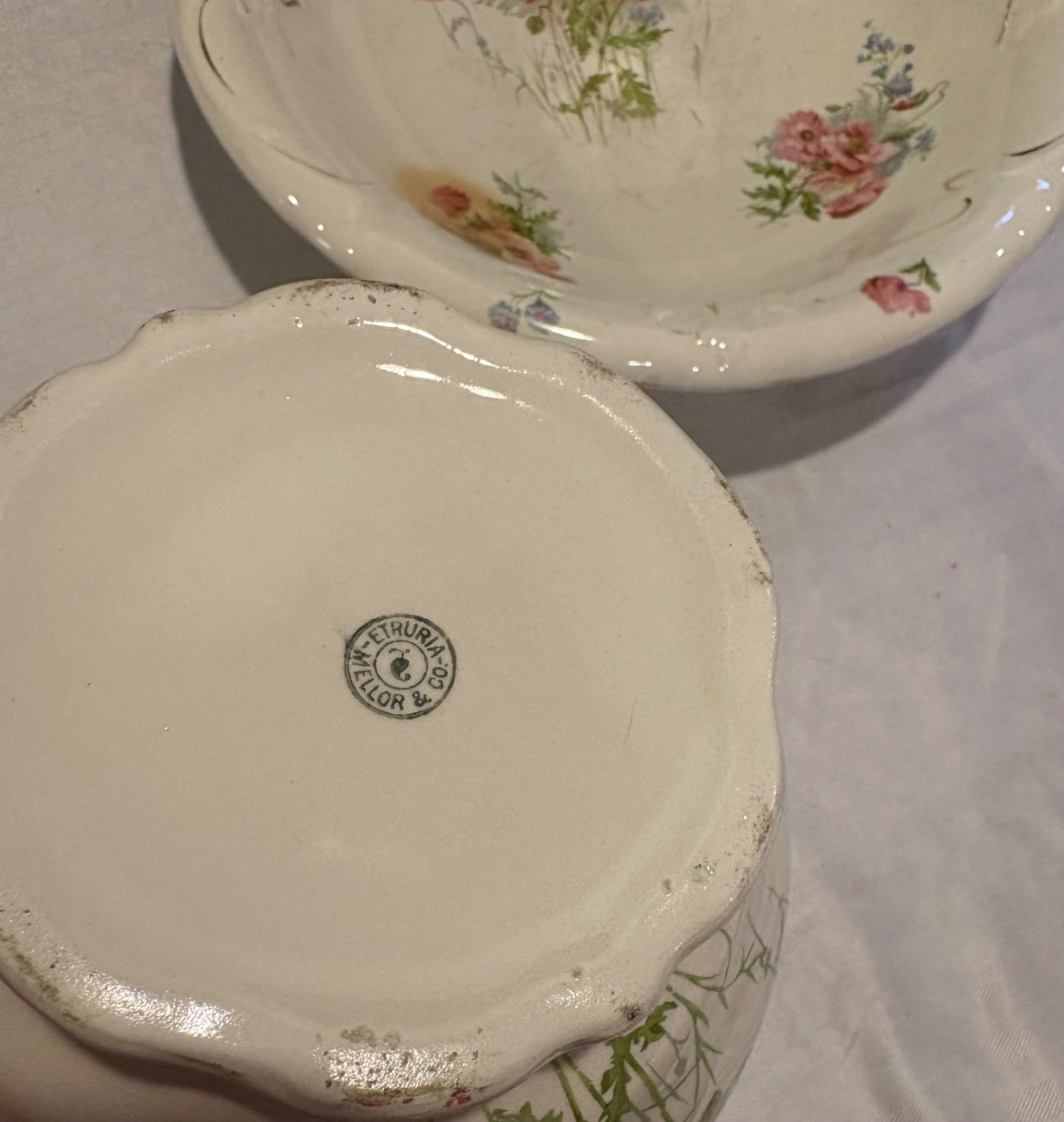 Antique Etruria Mellor Chamber Pot w/ Wash Basin  - image 6 of 6