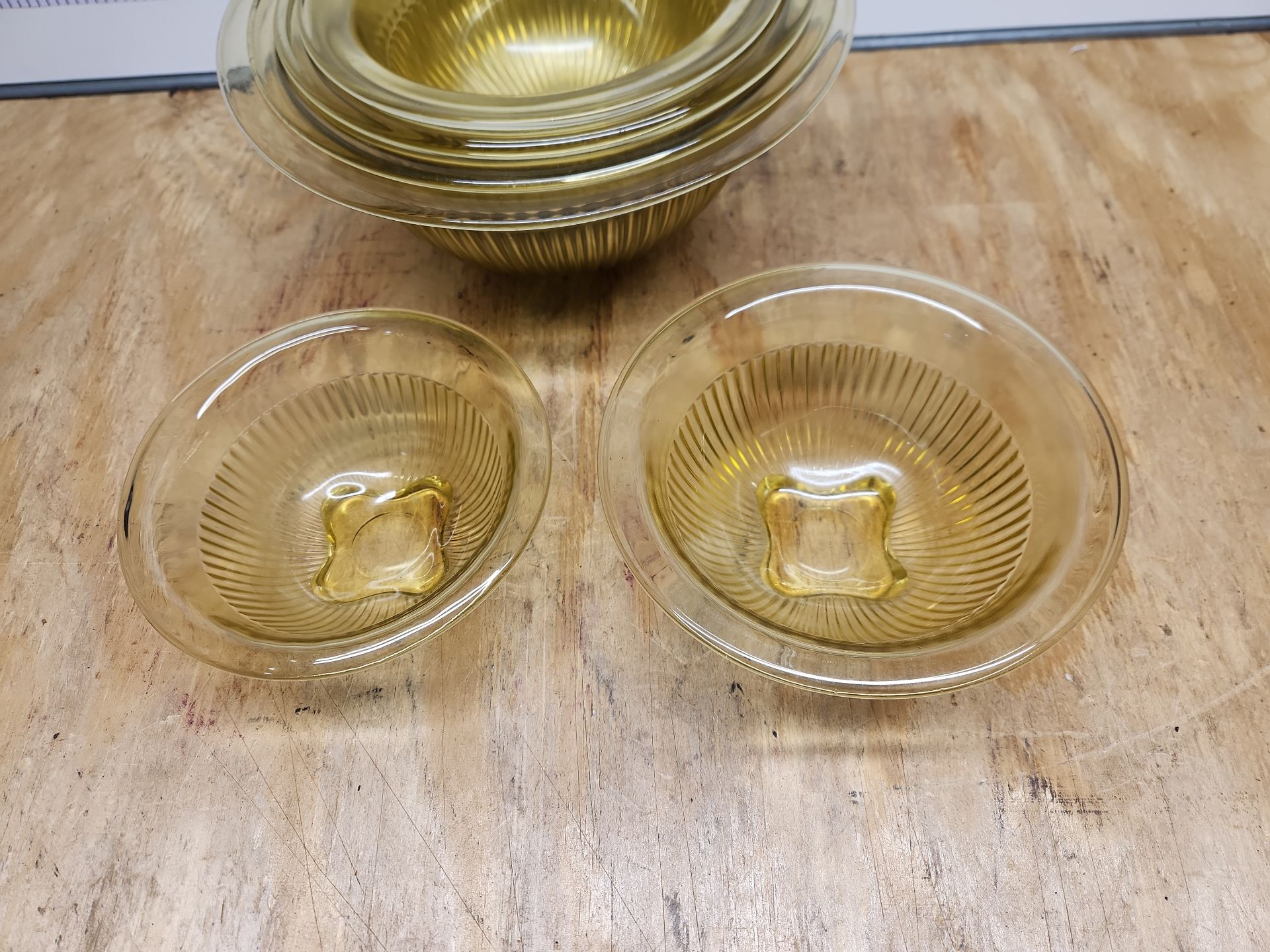 6 Federal Depression Glass Nesting Bowls - image 3 of 16