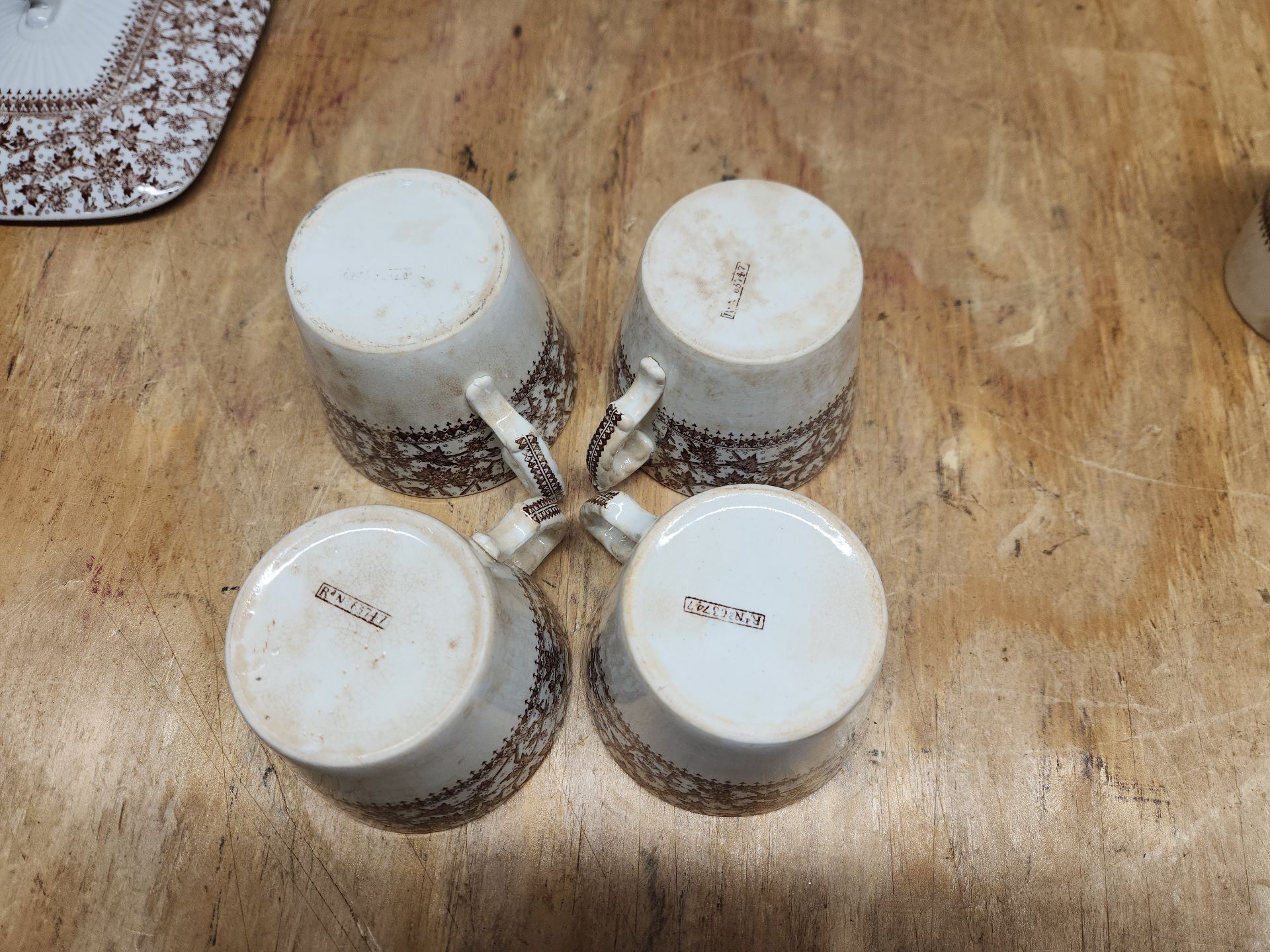 D.B. & Co Imperial Brown Transferware Lot - image 20 of 43