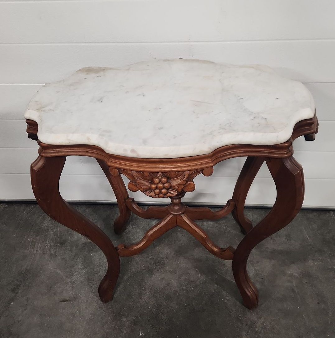 Vintage Marble Top Stand - image 1 of 13