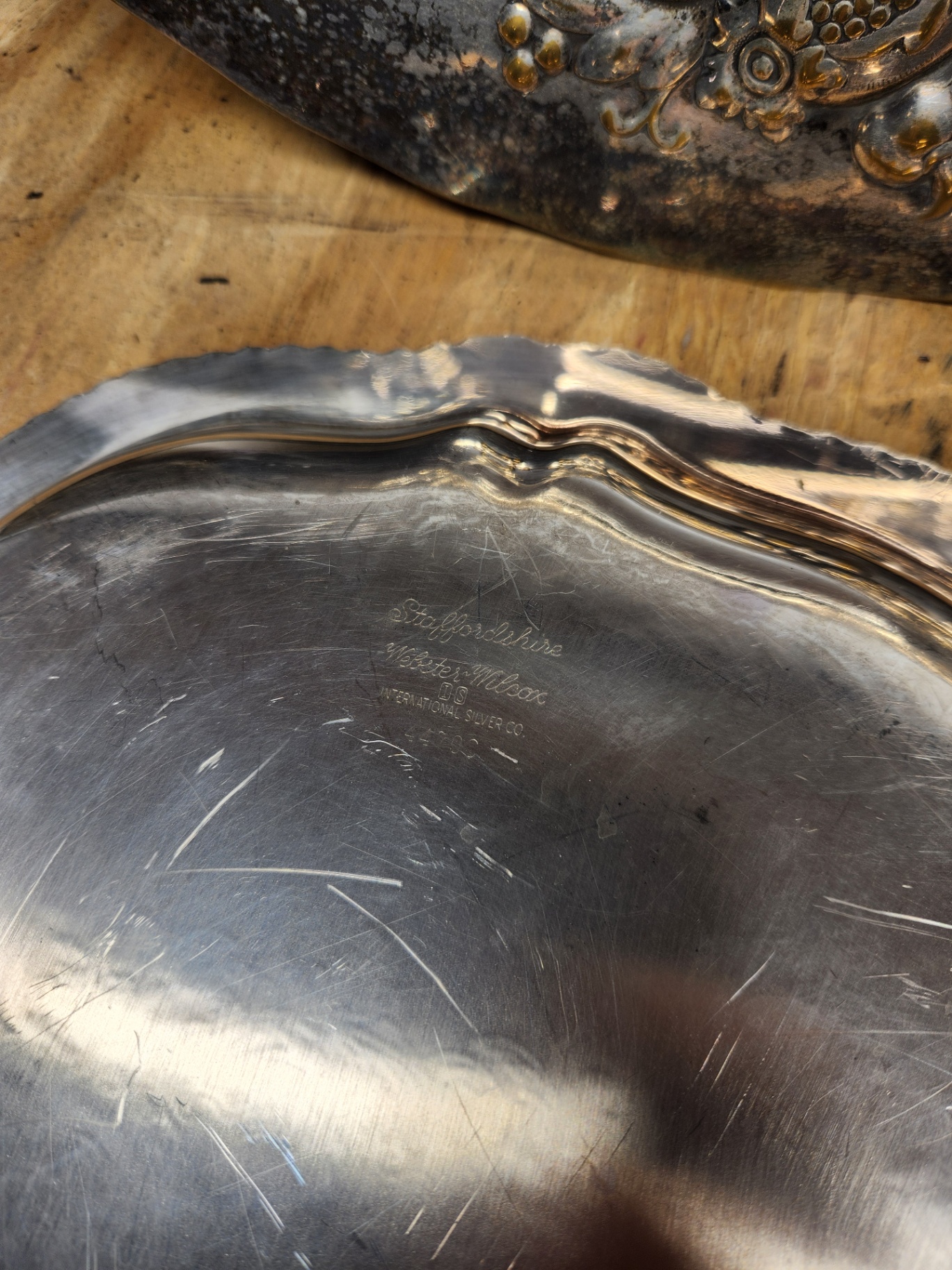 Silverplate & Brass Tray Lot - image 19 of 23