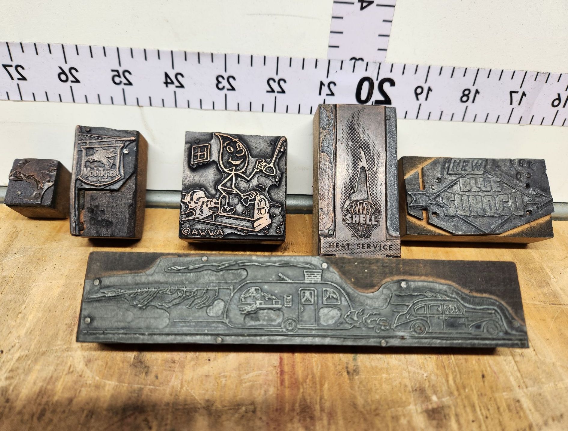 Gas & Oil Letterpress Print Block Lot - image 1 of 8