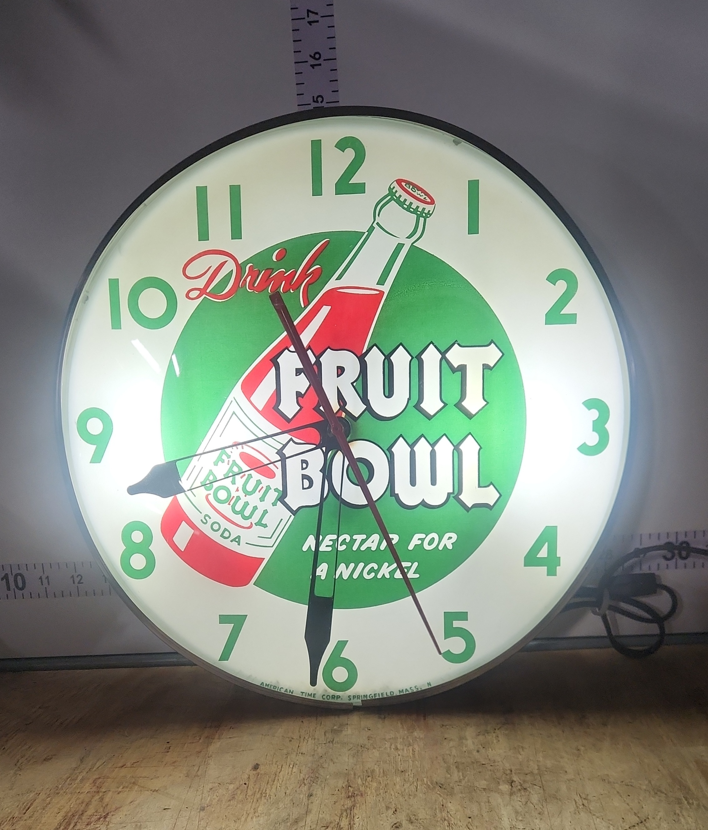 Rare Fruit Bowl Soda Clock - image 1 of 9