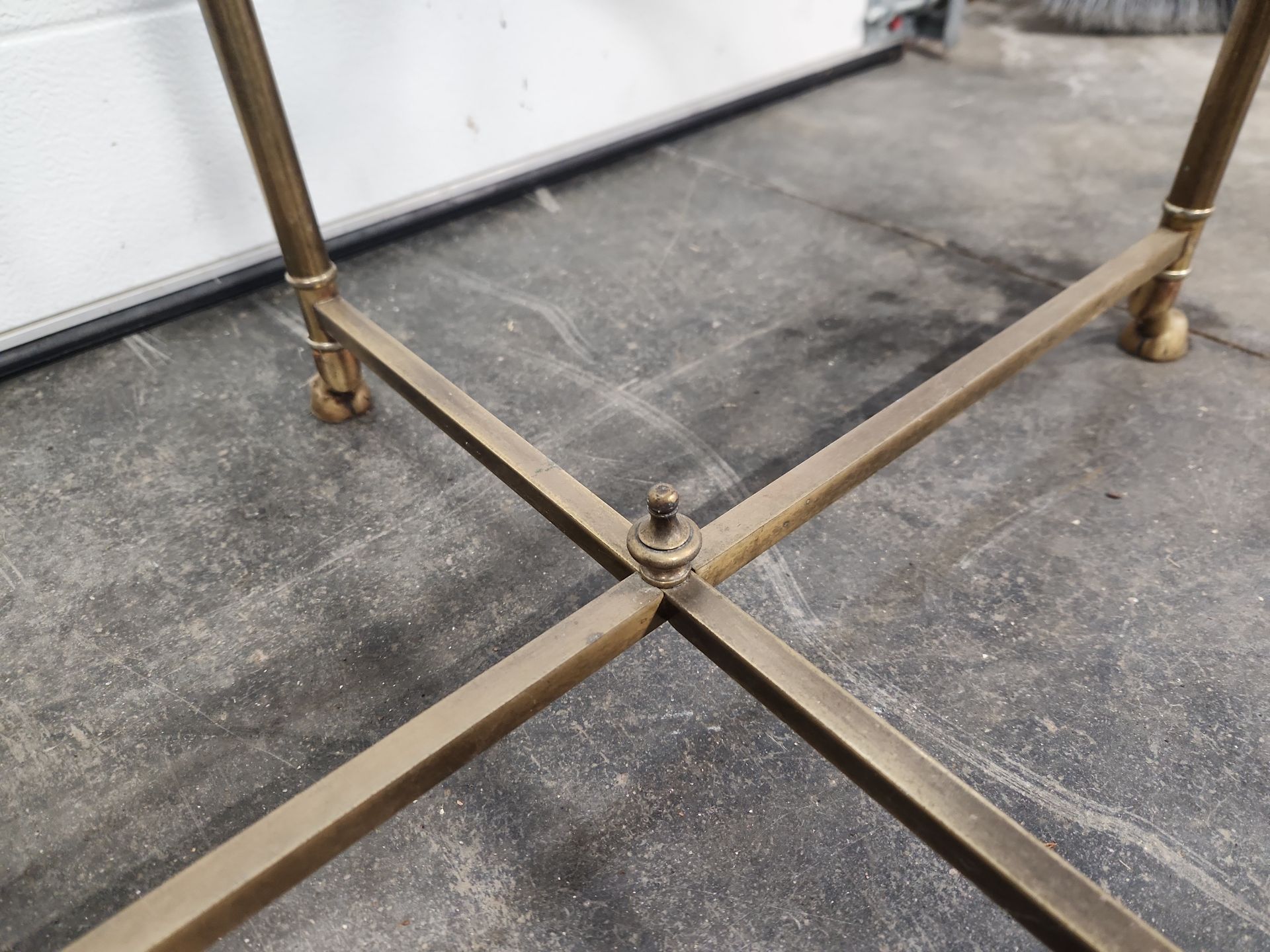 Mid-century Brass & Glass Oval Coffee Table - image 15 of 19