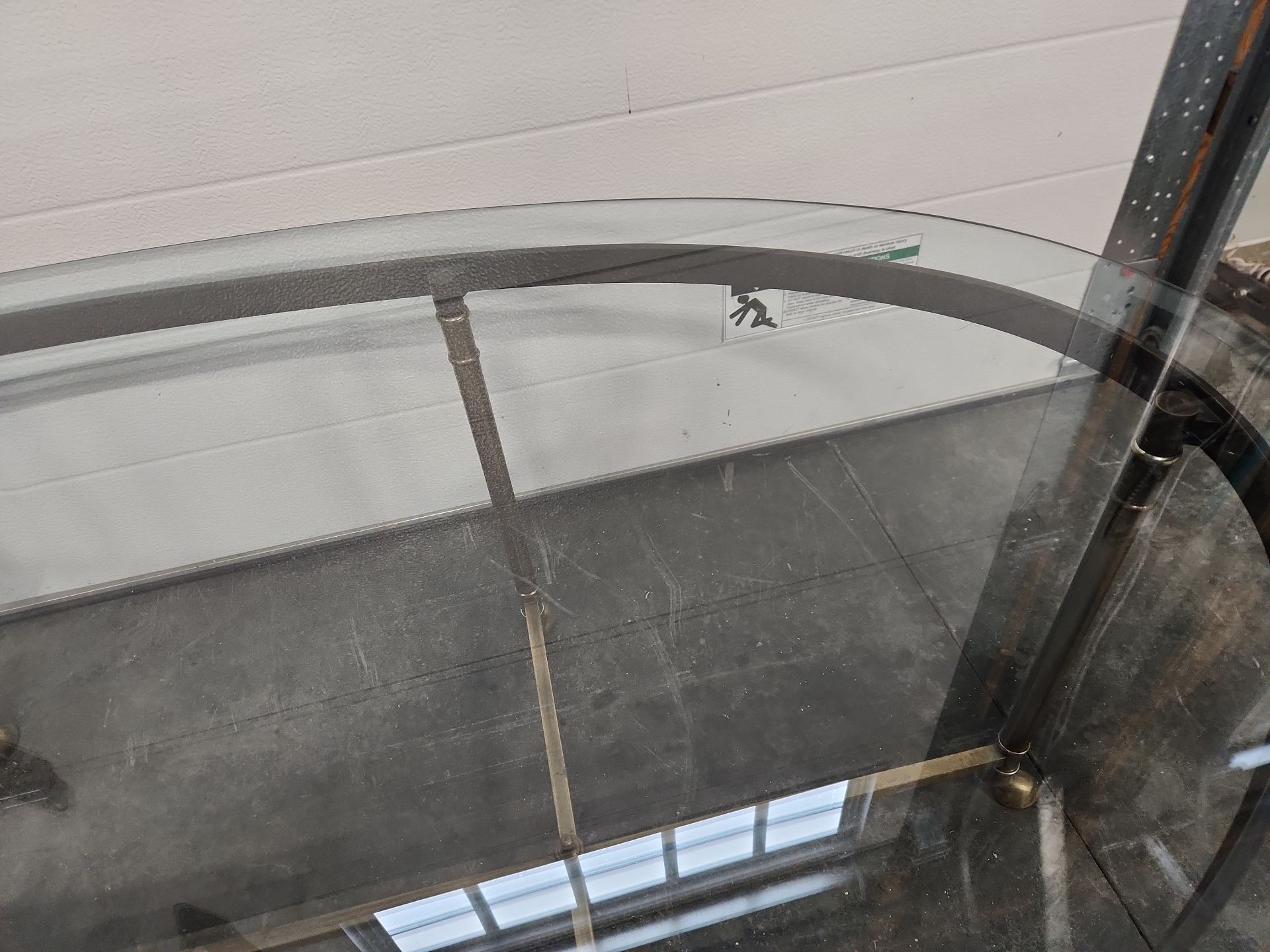 Mid-century Brass & Glass Oval Coffee Table - image 4 of 19