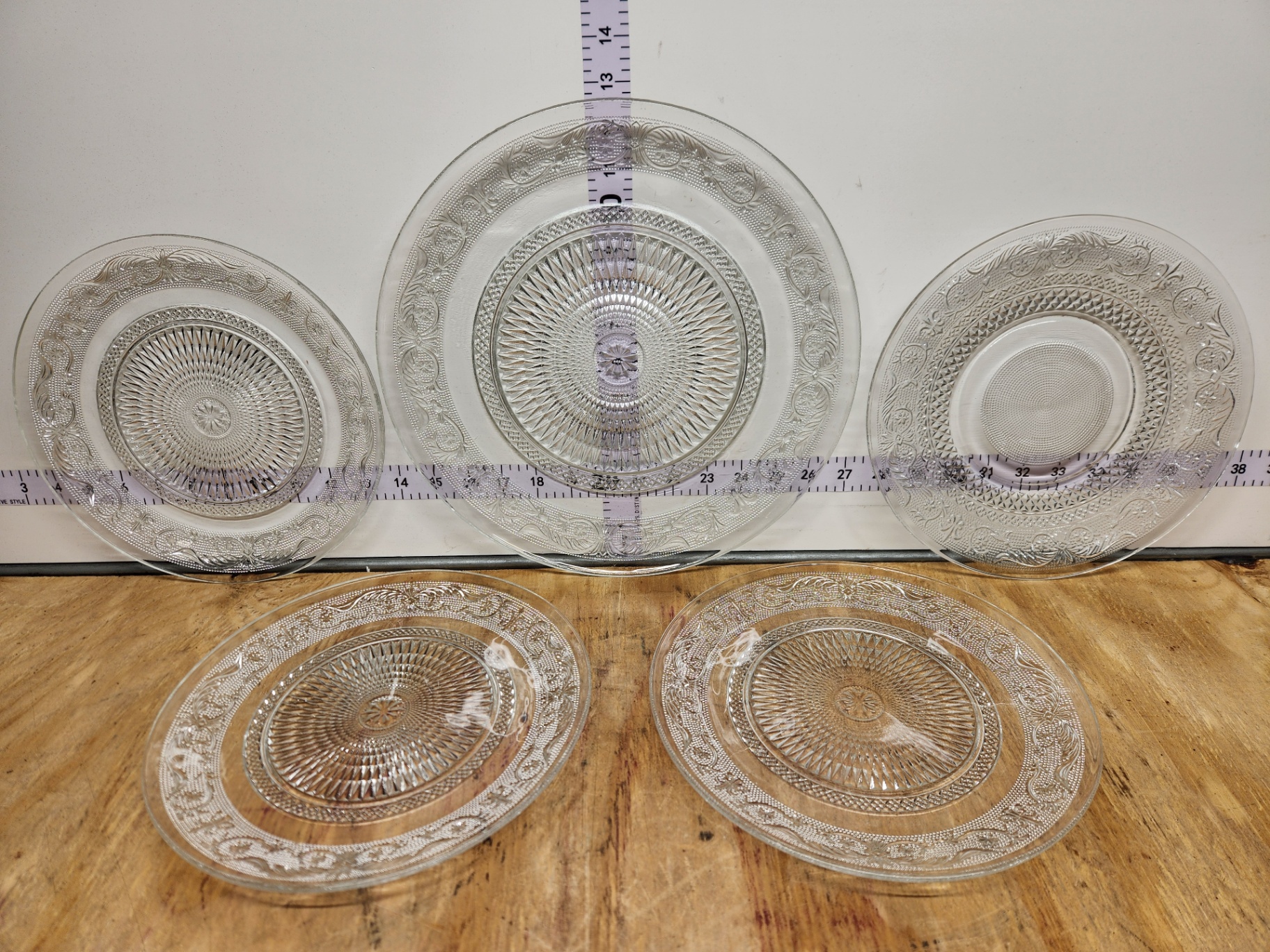Pressed Plates & Platter Lot - image 1 of 13